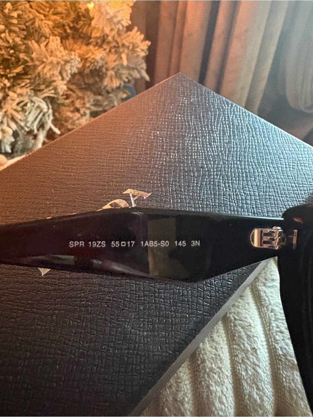 Prada Black Cat-Eye Sunglasses with Blue Lenses - Picture 5 of 7